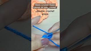 Crochet flower tutorial crochet flower diy crochetflower shorts [upl. by Stringer]