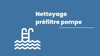 Nettoyer le préfiltre de la pompe de ma piscine [upl. by Ynafit464]