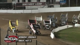 Highlights World of Outlaws Sprint Cars Weedsport Speedway May 17th 2015 [upl. by Notsehc]