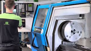 VDF BOEHRINGER DUS 560 Ti x 2000 CNC Lathe Mach4Metal Drehmaschine Cycle turning Siemens Sinumrik 2 [upl. by Dopp]