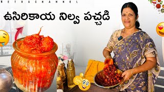 పక్కా కొలతలతో ఉసిరికాయ నిల్వ పచ్చడి 😋  Usirikaya Pachadi  Netra [upl. by Annelak287]