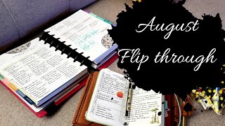 August Flip Through  Plum Paper Planner  Junior Discbound  1 Month Later [upl. by Eolcin]