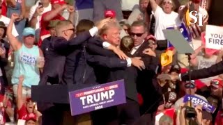 WATCH The moment Trump was shot in right ear at rally [upl. by Ravi446]