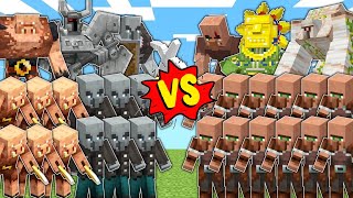 Minecraft Pillager Army Vs Villagers Army  Minecraft Mob Battle [upl. by Lucio]