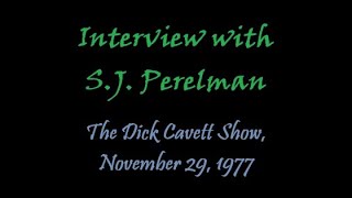 Interview with SJ Perelman 1977 [upl. by Liagiba465]