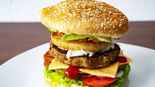 Como Preparar una Deliciosa HAMBURGUESA De CARNE MOLIDA saludable [upl. by Eisso]