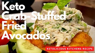 KETO AGUACATE FRITO RELLENO DE CANGREJO Can you say Keto CrabStuffed Fried Avocado [upl. by Yelahc]