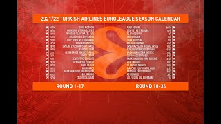 Euroleague 202122 Calendar Preview [upl. by Ayanet]