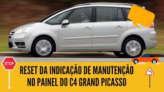 Como resetar a indicação de manutenção do painel  Citröen C4 Grand Picasso [upl. by Silva]