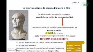 Storia Romana  La guerra sociale e lo scontro fra Mario e Silla [upl. by Banna486]