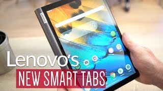 Lenovo Yoga Smart Tab amp Smart Tab M8 hands on [upl. by Rainer]