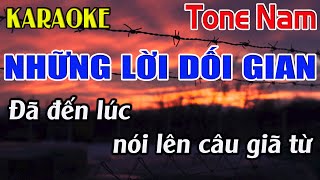 Những Lời Dối Gian Karaoke Tone Nam Karaoke Đăng Khôi  Beat Mới [upl. by Kori]