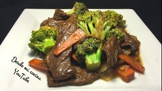 Res con Brocoli COMIDA CHINA  Beef with Broccoli  DESDE MI COCINA by Lizzy [upl. by Frederich]