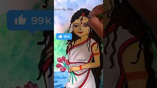 Ma ascheshorts durgamaa art MyChannelj6d TheArtsCafe ArtistShikhaSharma [upl. by Emirej]