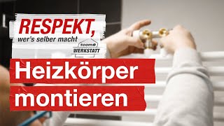 Heizkörper im Badezimmer richtig anschließen  toom Werkstatt [upl. by Amluz358]