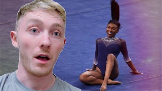 Reacting to Nia Denniss Outrageous Floor Routine  UCLA Gymnastics Nile Wilson [upl. by Barden]