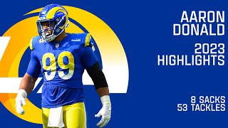 Aaron Donald  2023 Highlights [upl. by Aksehcnarf]