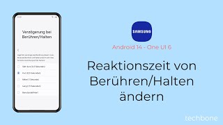 Reaktionszeit von BerührenHalten ändern  Samsung Android 14  One UI 6 [upl. by Egerton]