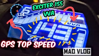 Y15ZR V3 Exciter 155 VVA 2021  Test Max Top Speed Drag [upl. by Herwin]