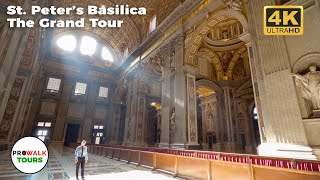 Saint Peters Basilica 4K Tour  The Vatican  with Captions [upl. by Ateiram]