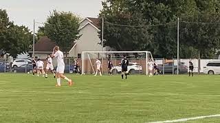 Ben in green goal keeping for jv vs Holmen 924 SD 480p [upl. by Yroc]