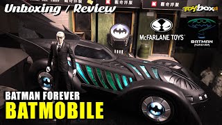 McFarlane Toys BATMAN FOREVER BATMOBILE Unboxing amp Review [upl. by Lirva]