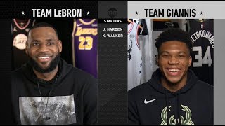 Team LeBron amp Team Giannis Full Draft  2019 NBA AllStar [upl. by Raymund]