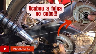 Como Tirar Folga do Cubo de Qualquer Moto da Maneira mais Fácil Sem Usar Cola ou Latinha [upl. by Gunar437]