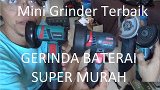 Mini gerinda Bosch GWS 108V 12V vs Ironhoof mollar murah meriah replika best hand grinder review [upl. by Leahcimrej]