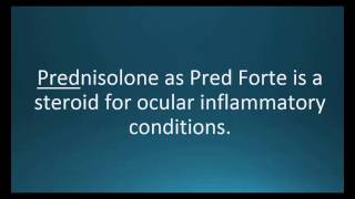 How to pronounce prednisolone Pred Forte Memorizing Pharmacology Video Flashcard [upl. by Nies663]