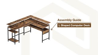 CPT016RR L Shaped Computer Desk Assembly Guide （A） [upl. by Gaskins899]