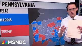 Kornacki breaks down early Pennsylvania numbers with its ‘too early to call’ [upl. by Anairb252]