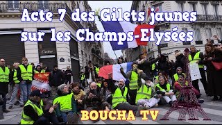 Acte 7 des Gilets jaunes sur les ChampsElysées  pas d’essoufflement [upl. by Calbert]