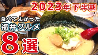 【福井県グルメ】2023年下半期 行ってよかった福井のおすすめグルメ店8選【ランチディナー】 [upl. by Stringer92]