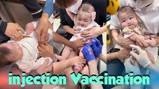 Cute Baby Girl Crying 💉newborn injection 😭 Vaccination [upl. by Crowns16]