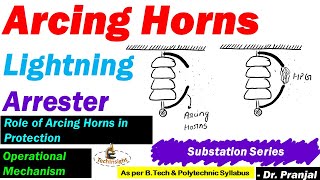 L29 Arcing Horns Types Lightning Arrester  Introduction  Operation  Substation Series [upl. by Estey]