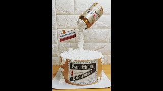 Gravity Defying Beer Cake Design I How to make San Miguel Pale Pilsen Cake Design I Money Cakes [upl. by Clemens]