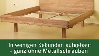 Metallfreies Holzbett aufbauen  kinderleicht amp schnell  allnatura Ihr SchlafExperte [upl. by Palumbo]