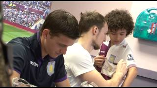 Aston Villa players meet young fans at Easter party [upl. by Eldredge960]