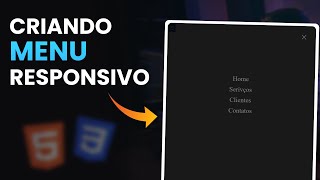 Criando menu responsivo com HTML CSS e JAVASCRIPT 🔥 [upl. by Sedicla]