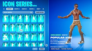 ALL ICON SERIES DANCE amp EMOTES IN FORTNITE 4 [upl. by Bael]