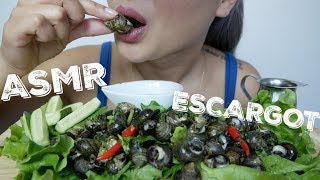 ASMR  ESCARGOT Snails EXOTIC Food NO Talking Eating Sounds  NE Lets Eat [upl. by Akinimod]