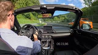 Mazda Miata MX5 Nordschleife Sunny Hotlap [upl. by Florella]