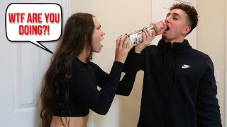 DRUNK PRANK ON GIRLFRIEND BAD IDEA  Montana amp Ryan [upl. by Ecirtal]