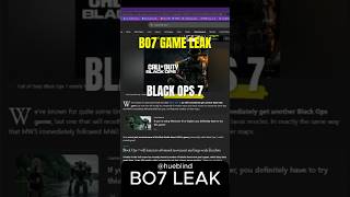 Black Ops 7 Game leak information COD BO7 codleaks bo7 gameleaks blackops7 [upl. by Nnayelhsa]