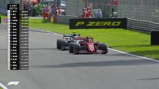 Lance Stroll interrupts Leclerc vs Hamilton at the 2019 Italian Grand Prix [upl. by Samled609]