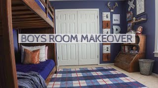 BOYS BEDROOM MAKEOVER REVEAL  Kids Room Ideas on a Budget [upl. by Ainoval]