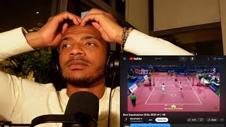 American reaction to Sepaktakraw Best Sepaktakraw skills 2020 [upl. by Garett]