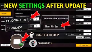 New SETTINGS After Update  Free fire new settings  free fire setting [upl. by Nagard]