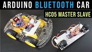 Arduino Bluetooth Car using HC05 MasterSlave Transmitter Receiver  DIY 🔥 [upl. by Onid52]